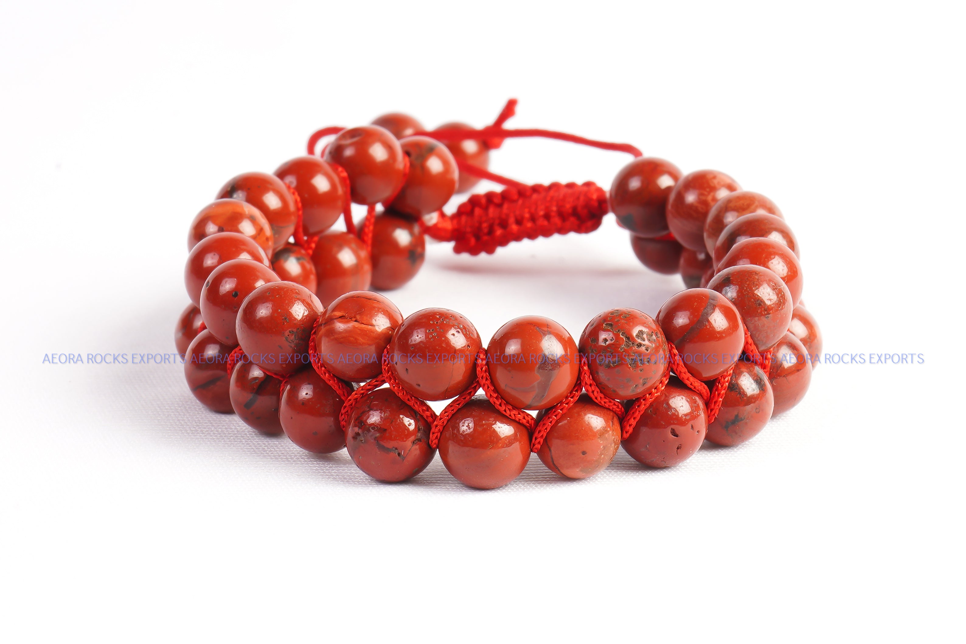 Agarwal Rudraksha Natural Red Jasper Stone Bracelet| Crystal Healing  Bracelet| Crystal Healing Chakra Stone